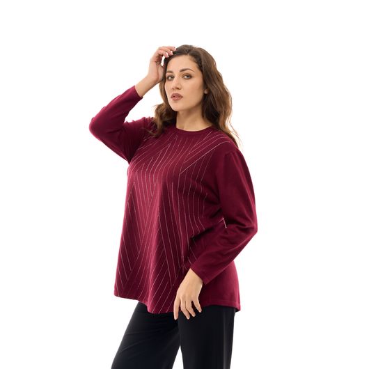 Джемпер Анджеліна, бордовий, Колір: Бордовий, Розмір: 48-50, зображення 6