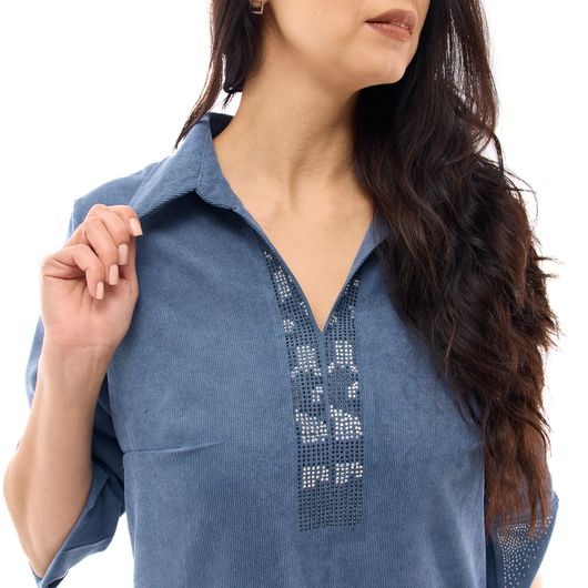 Платье Мириада, джинс, Цвет: Джинс , Размер: 52, изображение 3