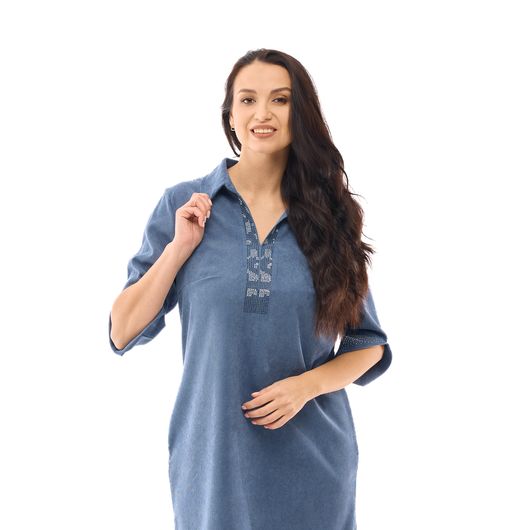 Платье Мириада, джинс, Цвет: Джинс , Размер: 52, изображение 6