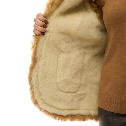 Жилет Маричка, без капюшона, коричневый, Цвет: Коричневый, Дизайн: Без капюшона , Размер одежды : 50, изображение 2