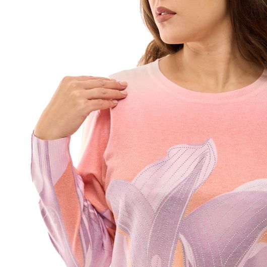 Джемпер Алиса, каллы, оранжевый, Цвет: Оранжевый , Дизайн: Каллы , Размер: 50, изображение 2