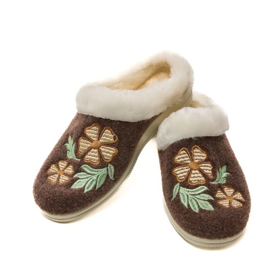 Тапочки домашние Зоряна, коричневые, Цвет: Коричневый, Размер обуви : 35