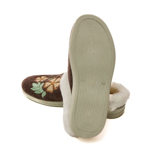 Тапочки домашние Зоряна, коричневые, Цвет: Коричневый, Размер обуви : 41, изображение 3