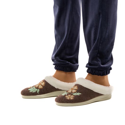 Тапочки домашние Зоряна, коричневые, Цвет: Коричневый, Размер обуви : 39, изображение 5