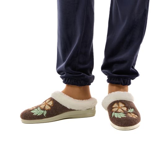 Тапочки домашние Зоряна, коричневые, Цвет: Коричневый, Размер обуви : 37, изображение 6
