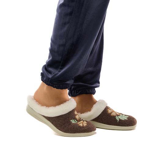 Тапочки домашние Зоряна, коричневые, Цвет: Коричневый, Размер обуви : 35, изображение 7