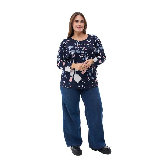 Джемпер Концепт Лепестки, синий, Цвет: Синий, Размер: 54, изображение 3