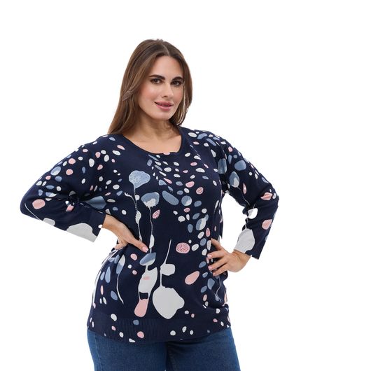 Джемпер Концепт Лепестки, синий, Цвет: Синий, Размер: 54, изображение 5