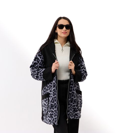 Пальто ЛеоХит, леопард серый, Цвет: Серый , Размер: 52, изображение 7