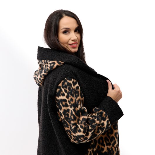 Пальто ЛеоХіт, леопард коричневий, Колір: Коричневий, Розмір: 50, зображення 4