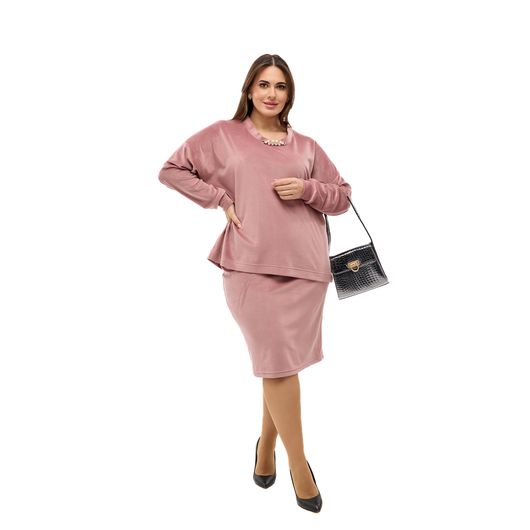 Костюм МегаШик, пудровий, Колір: Пудровий , Розмір: 46