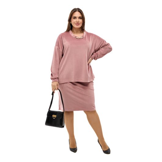 Костюм МегаШик, пудровий, Колір: Пудровий , Розмір: 52, зображення 3