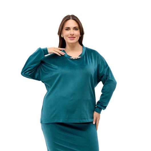 Костюм МегаШик, изумрудный, Цвет: Изумрудный , Размер: 52, изображение 9