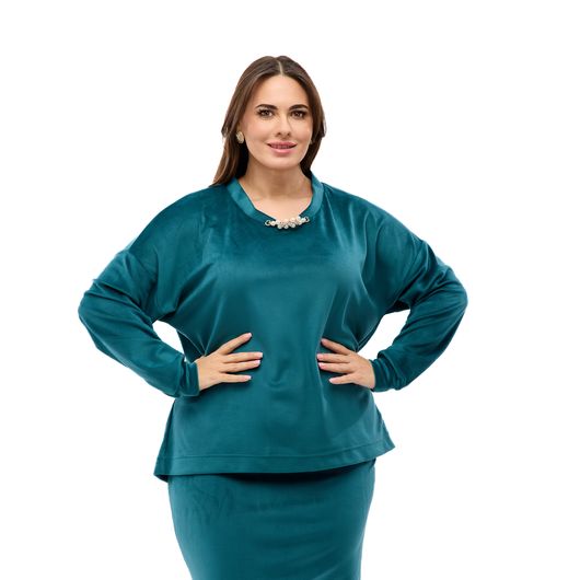 Костюм МегаШик, изумрудный, Цвет: Изумрудный , Размер: 46, изображение 10