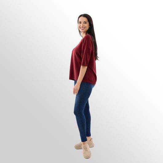 Джемпер Мелания, бордовый, Цвет: Бордовый , Размер: 46, изображение 4