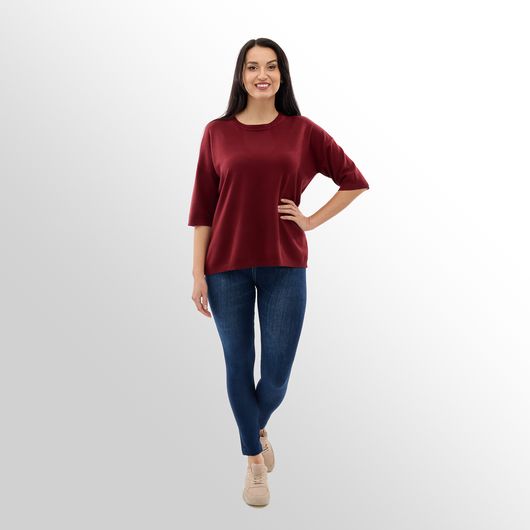 Джемпер Меланія, бордовий, Колір: Бордовий, Розмір: 50, зображення 3