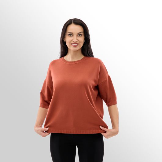 Джемпер Мелания, горчичный, Цвет: Горчичный , Размер: 50, изображение 5