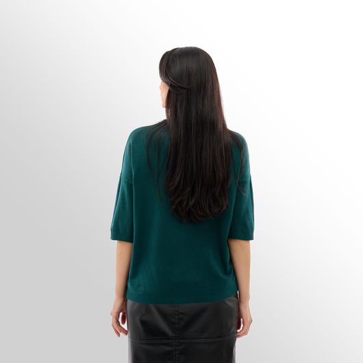 Джемпер Мелания, темно-зеленый, Цвет: Темно-зеленый , Размер: 48, изображение 2