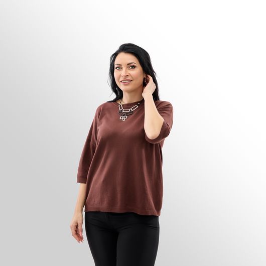 Джемпер Меланія, коричневий, Колір: Коричневий, Розмір: 52, зображення 4