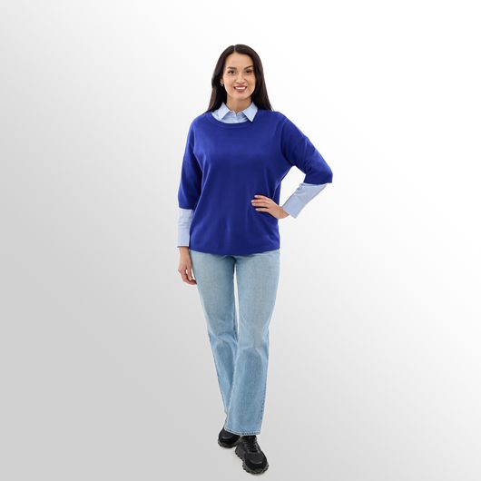 Джемпер Мелания, электрик, Цвет: Электрик , Размер: 48, изображение 3