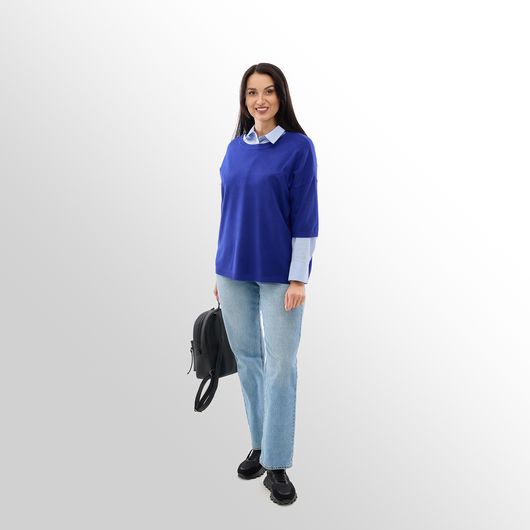 Джемпер Мелания, электрик, Цвет: Электрик , Размер: 46, изображение 4