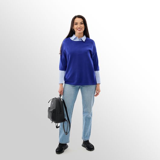 Джемпер Мелания, электрик, Цвет: Электрик , Размер: 52, изображение 5