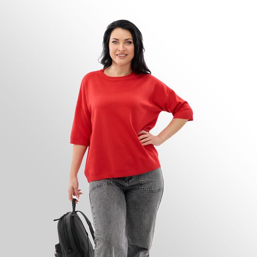 Джемпер Меланія, червоний, Колір: Червоний, Розмір: 52, зображення 4