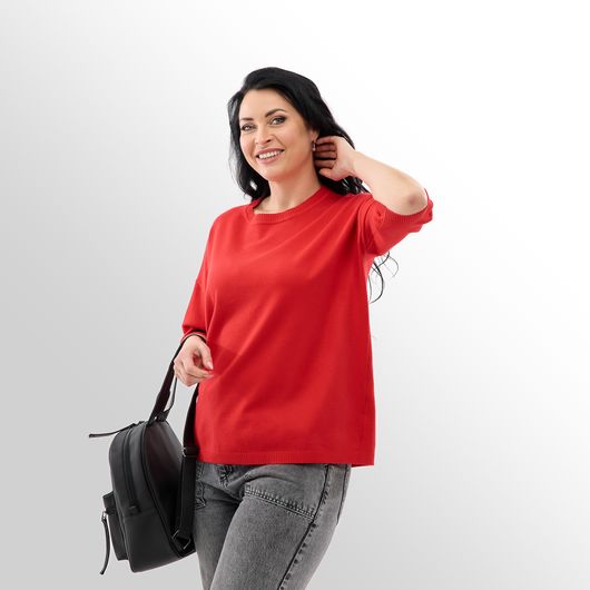 Джемпер Меланія, червоний, Колір: Червоний, Розмір: 50, зображення 5