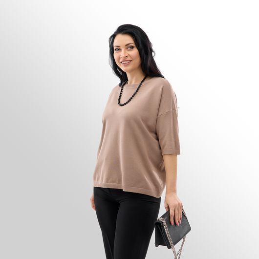 Джемпер Мелания, мокко, Цвет: Мокко , Размер: 50, изображение 4