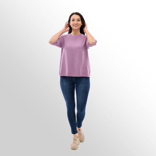 Джемпер Мелания, сиреневый, Цвет: Сиреневый, Размер: 52, изображение 4