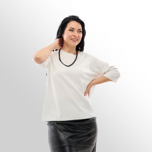 Джемпер Меланія, білий, Колір: Білий, Розмір: 46, зображення 4