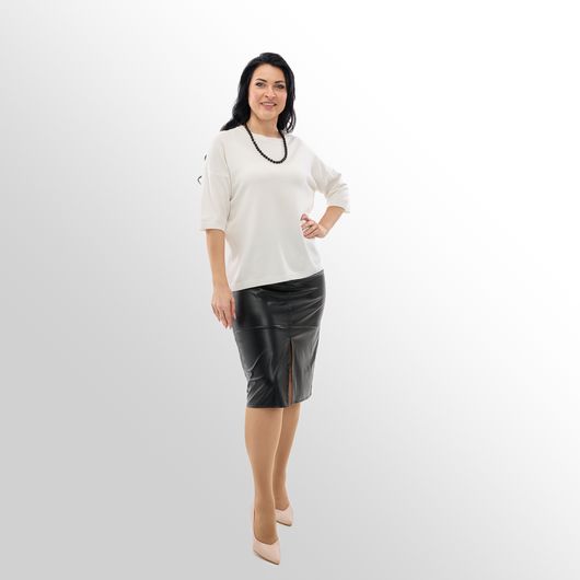 Джемпер Меланія, білий, Колір: Білий, Розмір: 46, зображення 5