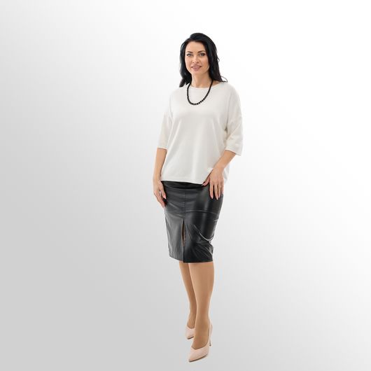 Джемпер Меланія, білий, Колір: Білий, Розмір: 46, зображення 6