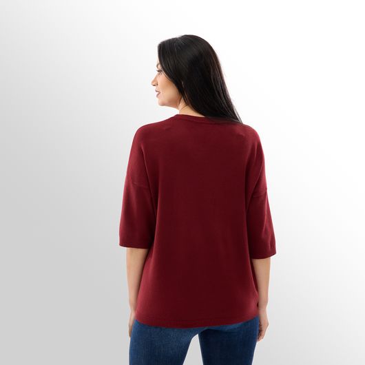 Джемпер Мелания, бордовый, Цвет: Бордовый , Размер: 46, изображение 2