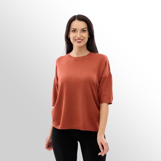 Джемпер Мелания, горчичный, Цвет: Горчичный , Размер: 50, изображение 4