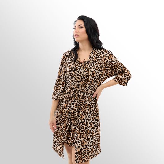 Халат Шэрон, леопард, Цвет: Леопард , Размер: XS, изображение 4