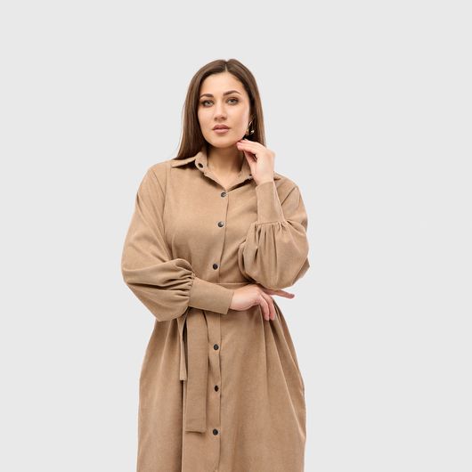 Платье Велси, бежевое, Цвет: Бежевый , Размер: 50-52, изображение 3