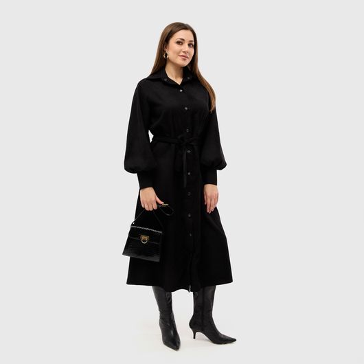 Платье Велси, черное, Цвет: Черный, Размер: 46-48