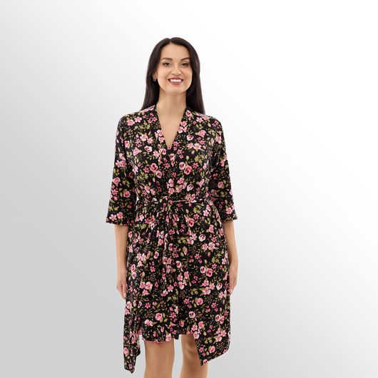 Халат Шерон, чорний, Колір: Чорний, Розмір: S