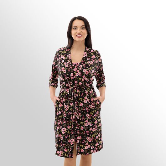 Халат Шэрон, черный, Цвет: Черный, Размер: L, изображение 10