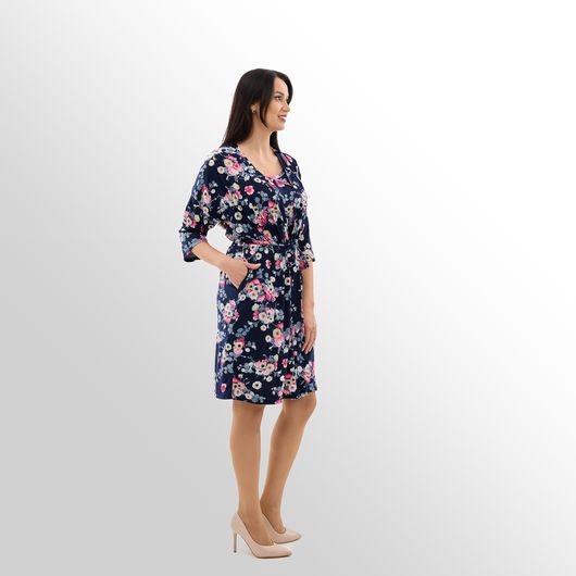 Халат Шерон, темно-синій, Колір: Темно синій, Розмір: L, зображення 2