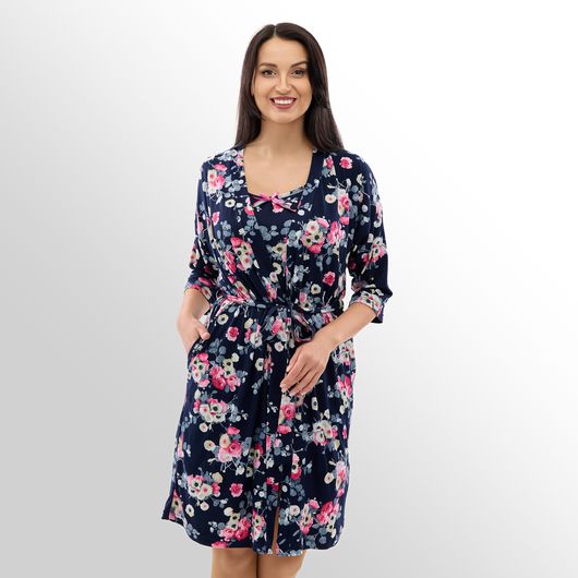 Халат Шерон, темно-синій, Колір: Темно синій, Розмір: L, зображення 3