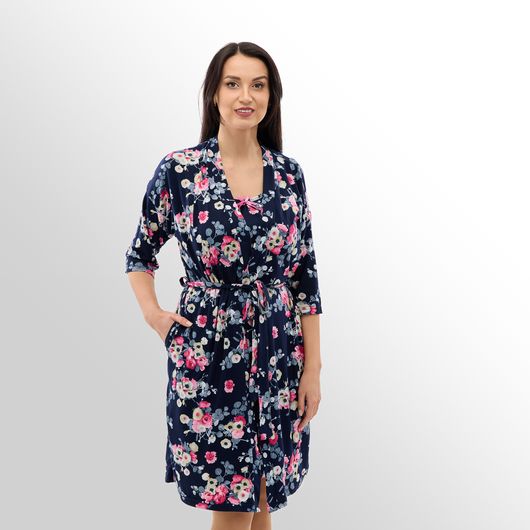 Халат Шэрон, темно-синий, Цвет: Темно-синий , Размер: S, изображение 11