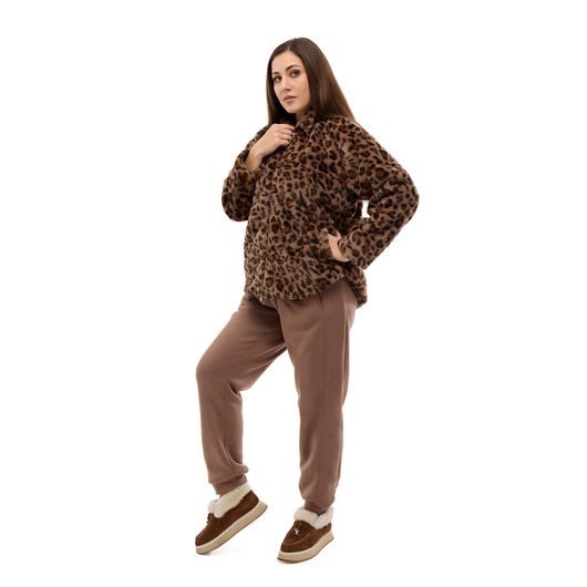 Кардиган Леопардовый Шик, коричневый, Цвет: Коричневый, Размер: 46, изображение 2