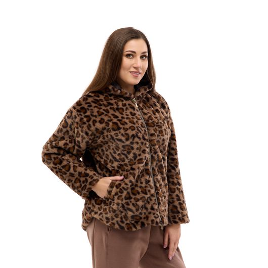 Кардиган Леопардовий Шик, коричневий, Колір: Коричневий, Розмір: 44, зображення 4
