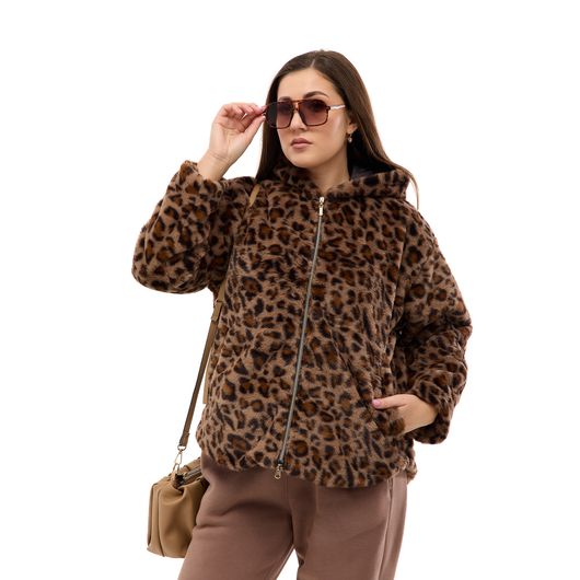 Кардиган Леопардовий Шик, коричневий, Колір: Коричневий, Розмір: 44, зображення 6