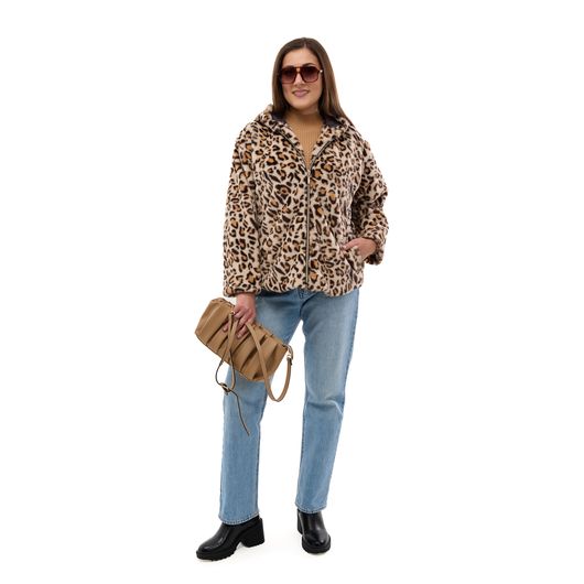 Кардиган Леопардовый Шик, молочный, Цвет: Молочный , Размер: 44