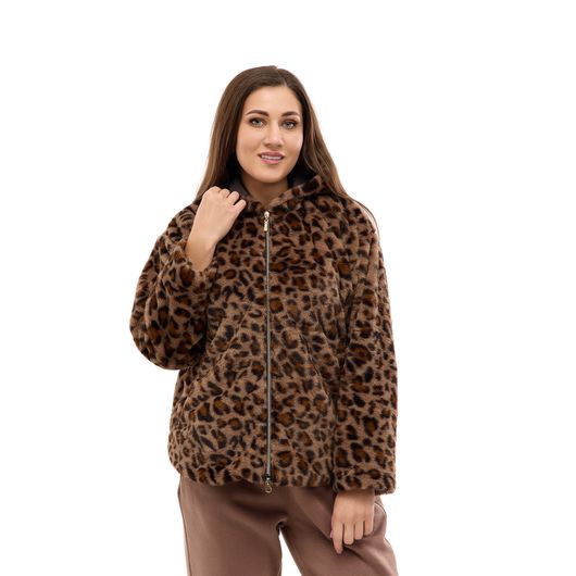 Кардиган Леопардовий Шик, коричневий, Колір: Коричневий, Розмір: 50, зображення 3