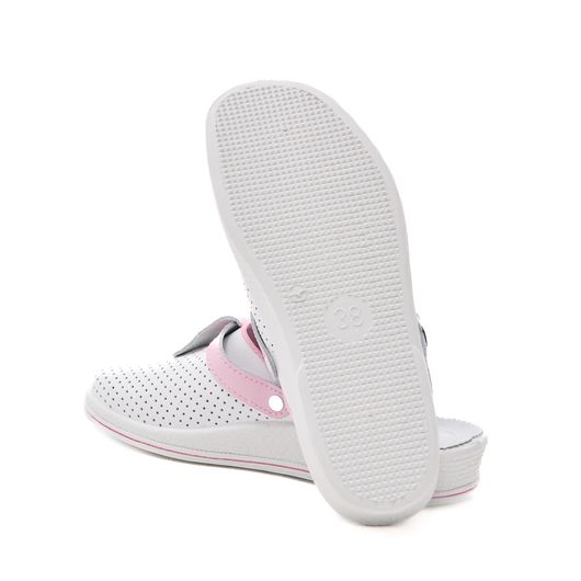 Сабо Симона, білі з рожевим декором, Колір: Білі з рожевим декором, Розмір: 37, зображення 4