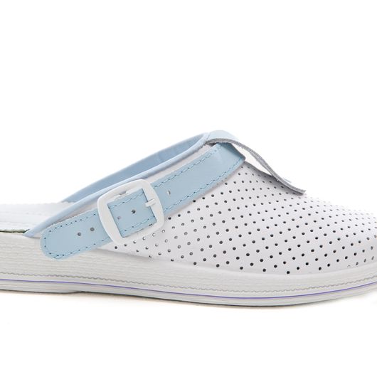 Сабо Симона, білі з блакитним декором, Колір: Білі з блакитним декором, Розмір: 41